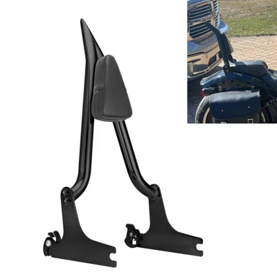 24" Height Backrest Sissy Bar For Harley Softail CVO Fatboy Lo FLSTSB FXST 07-17 - Image 1 of 4