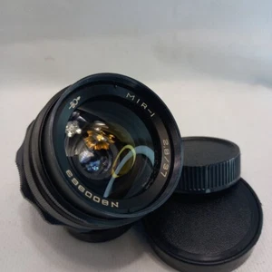 Lens MIR 1 2.8/37mm Wide Angle lens M42 #800963 + Two Caps Smooth Run - Picture 1 of 20