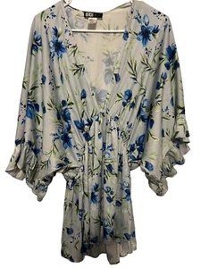 Vestido/vestido Beach Riot Brynne azul floral talla mediana - Imagen 1 de 6