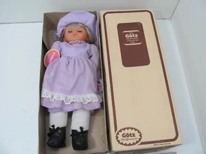 Vtg Gotz Spielfreundin 18” Soft Body Girl Doll West Germany Dress Boxed - Picture 1 of 12