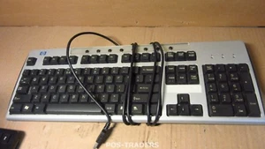 HP KU-0133 QWERTY Desktop USB Wired Computer Keyboard Tastatur Toetsenbord - Bild 1 von 2