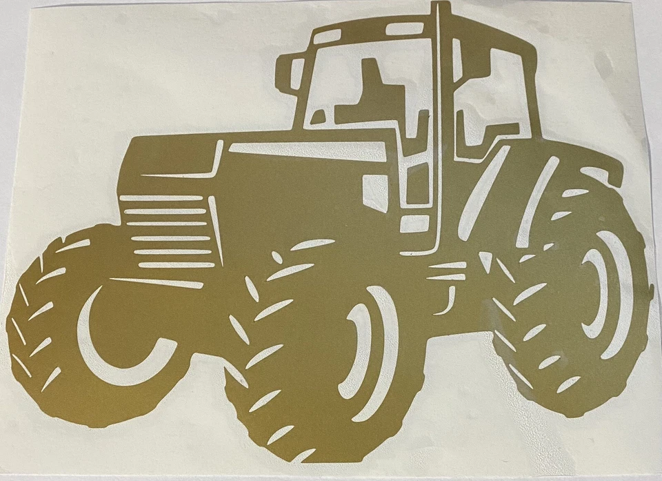 Calcomanía de tractor dorada Foto 1 de 1