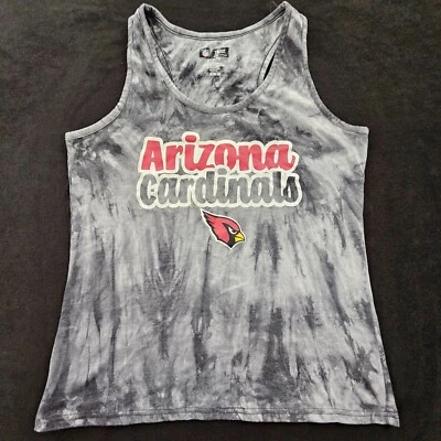 Camiseta sin mangas para mujer Arizona Cardinals negra lavada con ácido mezcla de algodón M Foto 1 de 4