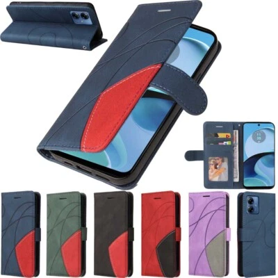 For Motorola Moto G32 G14 G54 G84 E13 G13 G53 G73 Flip Wallet Leather Case Cover - Image 1 of 4