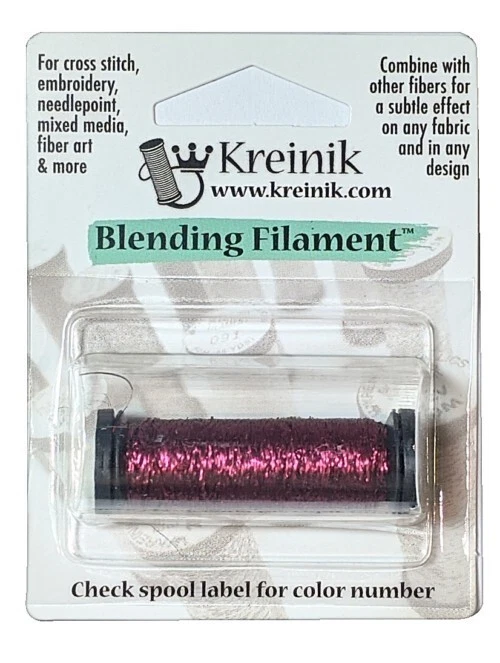 Kreinik Blending Filament Metallic Thread ~ Vintage Burgundy ~ #153V - Image 1 of 1