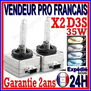 LOT DE 2 AMPOULE AU XENON D3S 35W HID LAMPE FEU PHARE 4300K 5000K 6000K 8000K - Imagen 1 de 5