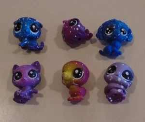Littlest Pet Shop LPS Teeniest Tiniest Lot S ~ 6 Cosmic Speckled Pets - Picture 1 of 2