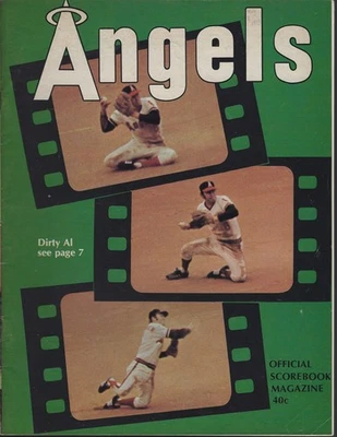 1973 Texas Rangers @ California Angels Program/Scorecard - Rudy May Win #51 - Image 1 of 4