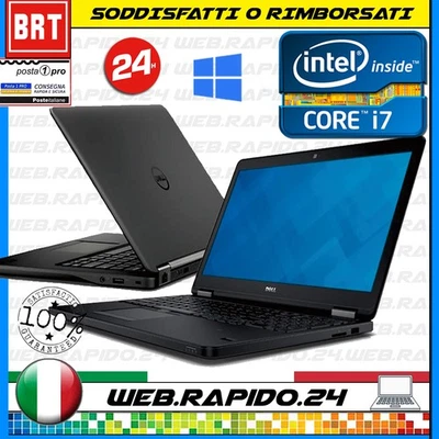 NOTEBOOK DELL LATITUDE E7470 14" INTEL i7-6600U 8GB RAM SSD 256GB WIN11 FHD HDMI - Immagine 1 di 4