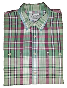 Camisa a cuadros con botones de buena fortuna manga corta Lucky Brand para hombre talla XL - Imagen 1 de 4