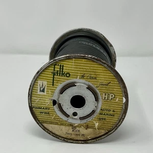 Carrete/cable de bujía Hypalon vintage parcial de 100’ Filko 7 mm - Imagen 1 de 5
