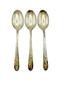 Cucharas Demitasse International Silver Vintage Meadow Flower plateadas 3 piezas - Imagen 1 de 7