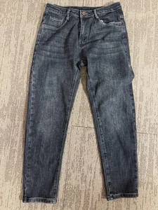 Louis Vuitton Jeans Damen 8 Blau Dark Wash Denim Bestickt LV Pocket Tapered - Bild 1 von 9