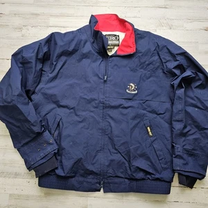Zero Restriction Jacket L Navy Windbreaker Rain Goretex Shinnecock Hills (flaw*) - Picture 1 of 7