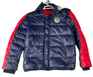 Diesel Boys XL Size 16 Only The Brave Hooded Puffer Jacket FLAW See Photos - Picture 1 of 17