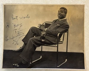 Vintage Louis Armstrong 1934 Hand Inscribed & Autographed Photograph Ava Studio - Picture 1 of 8