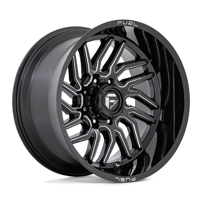 Combustible 20" D807 Hurricane 20x9 8x6,5 1 mm negro brillante fresado para Chevy GMC Ram Ford Foto 1 de 4