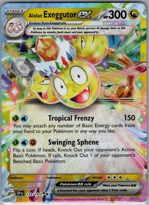 Alolan Exeggutor ex 133/191 - Pokemon SV08: Surging Sparks - Double Rare (NM) - Image 1 of 2
