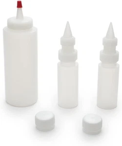 Fox Run Set of 3 Plastic Icing Bottles (2-Pack) - Picture 1 of 2