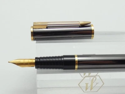 Vintage Waterman Laureat Mk I Gunmetal Fountain Pen, GT, Medium Nib *Ex Cond* - Image 1 of 4