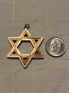 14k Massiv Gold Davidstern 7,5 Gramm Anhänger Charm Vintage Unikat Groß - Bild 1 von 8