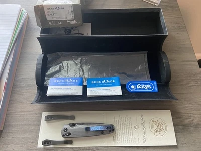 Benchmade Limited Super Gold Class Valet 485-151 Pocket Knife Damascus 99of160 - Image 1 of 4