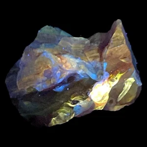 Cranberry Clear Layers Art Glass Cullet Glowing  Manganese Selenium Slag #5GL129 - Picture 1 of 9