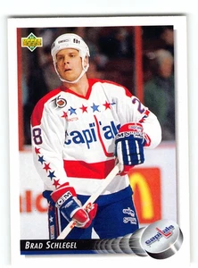 Tarjeta Brad Schlegel 92-93 Washington Capitals - Imagen 1 de 2
