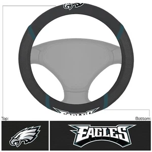 NFL Philadelphia Eagles Embroidered Mesh Steering Wheel Cover 14.5"-15.5" - Picture 1 of 2
