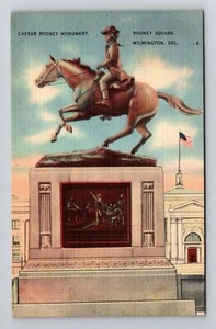 Wilmington, DE-Delaware, Caesar Rodney Monument Square antiguo, postal vintage - Imagen 1 de 2