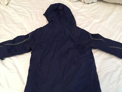 LANDS' END Navy Blue Size 4 Waterproof Jacket with Hood -- EXC - Image 1 of 4