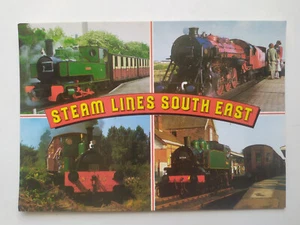 Steam Lines South East Railway Vintage Picture Postcard - Picture 1 of 2