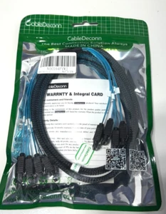 CableDeconn Mini-SAS SFF-8087 to 4x SATA Forward Breakout Cable – 1 Meter (New) - Picture 1 of 2