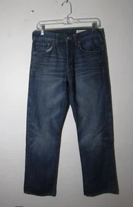 H&M Blue "Straight Leg" Button Fly Denim Jeans Size 30X32 - Picture 1 of 5