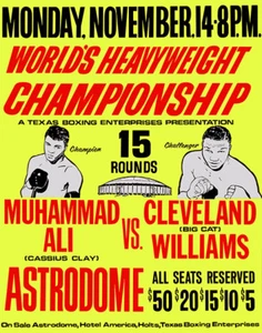 Muhammad Ali vs Cleveland Williams - 1966 - Fight Promotion Poster - Picture 1 of 1
