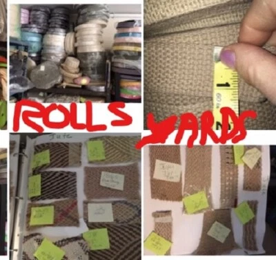  1 или 5 ярдов джутовая лента лямки шляпы, мешковина, RAINBOW ремонт мебели, ремни - Изображение 1 из 4