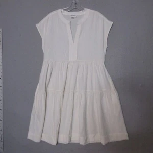 Calvin Klein Dress Women 6 Tiered Flowy Crinkle Comfort Pockets Shift Tie Back - Picture 1 of 12