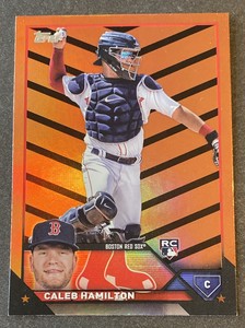 Caleb Hamilton 2023 Topps Update Orange & Black Rookie Boston Red Sox #US160