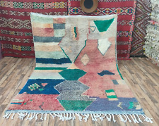 MULTICOLOR Moroccan Berber Rug Geometric Tribal Handmade Area Wool Carpet Berber