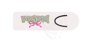 Mama With Pink Bow (Colorful) Aluminum Bookmark Mother's Day - Picture 1 of 1