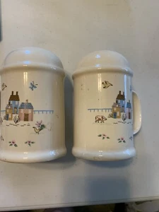 International Tableworks Stoneware Heartland Salt & Pepper Shakers Set - Picture 1 of 6