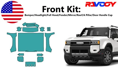 Película de protección de pintura delantera precortada PPF para Toyota Land Cruiser Base 2024-2025 Foto 1 de 4