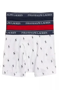 Polo Ralph Lauren L76303 Mens Assorted 3-Pk Cotton Boxer Briefs Size Medium - Picture 1 of 3