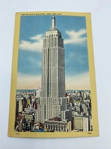Empire State Building New York City 1945 Linen Postcard - Picture 1 of 2