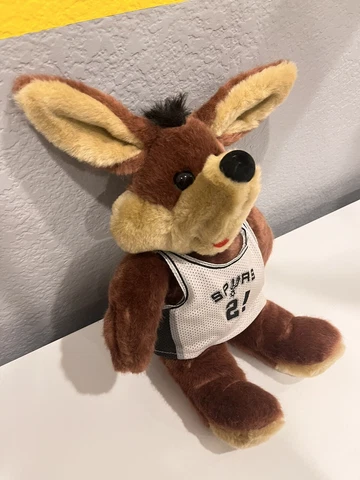 NBA San Antonio Spurs Coyote 2! Mascot Stuffed Animal 13” w/Jersey Curto Toy Cover