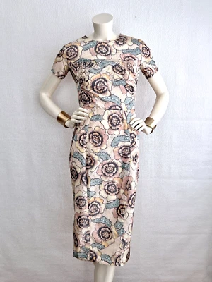 Vestido de seda estampado floral Rochas Paris IT42-US6 ¡Inmaculado estado!! Foto 1 de 4