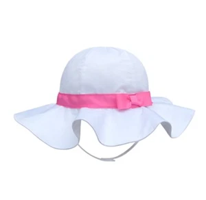 Kid Baby Summer Hat Baby Sun Hat Toddler Beach Hat Baby Bucket Hat White-Pink - Picture 1 of 7