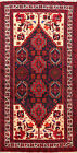  Marineblau Belutsch afghanischer Teppich handgefertigt Tradition geometrische Muster Wolle 3x6 Fuß