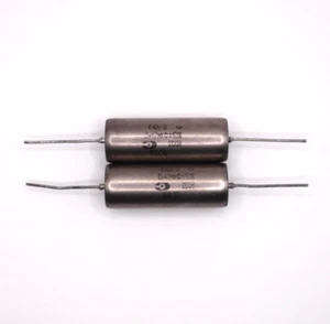 2x K40Y-9 K40U-9 0.47uF 200V Audio Capacitors Paper in Oil PIO / NOS / Tested - Picture 1 of 3