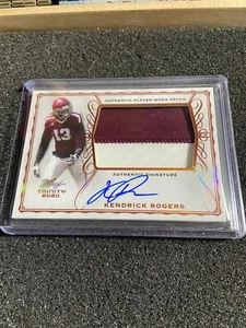 KENDRICK ROGERS 2020 LEAF TRINITY ON CARD RPA RC - COWBOYS - Picture 1 of 2